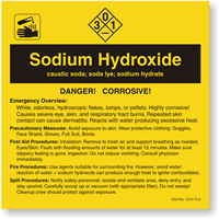 Sodium Hydroxide ANSI Chemical Label