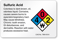 Terephthalic Acid NFPA Chemical Hazard Label