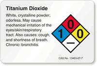 Titanium Powder NFPA Chemical Hazard Label