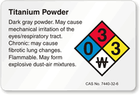 Toluene NFPA Chemical Hazard Label