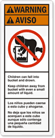 Children Can Fall Into Bucket And Drown Labels