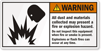 Fire Or Explosion Hazard ANSI Warning Label