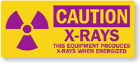 X-Rays This Equipment Produces X-Rays When Energized (With Graphic) Label