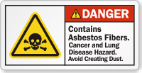 Contains Asbestos Fibers Cancer And Lung Hazard Label