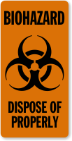 Biohazard Dispose Of Properly Label