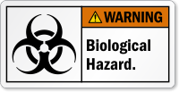 Biological Hazard ANSI Warning Label