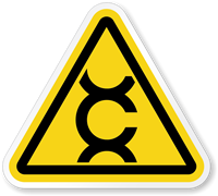 Carcinogen Symbol, ISO Triangle Warning Sticker