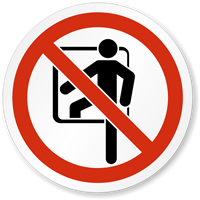 Confined Space Symbol, ISO Prohibited Action Label