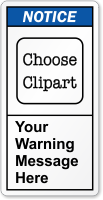 Personalized ANSI Notice Label, Choose Clipart