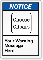 Custom ANSI Notice Label, Choose Clipart