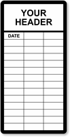 Personalized Header Date Information Label