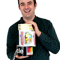 Custom printed label – SKU LQ 3013 with size and material options