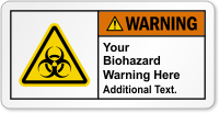 Custom Biohazard ANSI Warning Label
