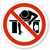 Do Not Reach Into ISO Prohibited Action Label