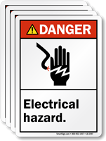 Electrical Hazard With Graphic ANSI Danger Label