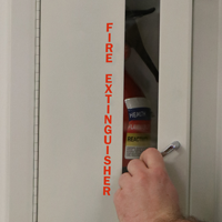 Fire Extinguisher Frosted Glass Decal