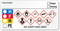GHS Hazard and HMIG Combo Label