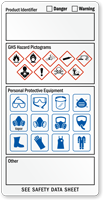 GHS Hazard and PPE Required Combo Label