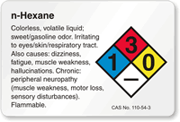 n-Hexane NFPA Chemical Hazard Label
