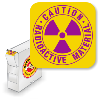 Caution Radioactive Material (with Trefoil)