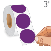 Purple Color Coded Label