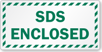 SDS Enclosed Striped Border Label