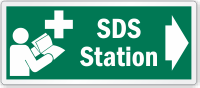 SDS Station, Read Operator's Manual Right Arrow Label