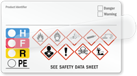 Self-Laminating GHS Hazard and HMIG Combo Label