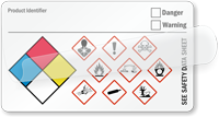 Self-Laminating GHS and NFPA Diamond Combo Label