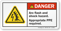 Arc Flash Shock Hazard PPE Required Label