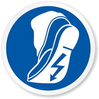 Use Anti-Static Footwear Symbol, ISO Mandatory Action Label