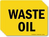 Waste Oil Chemical Hazard Label