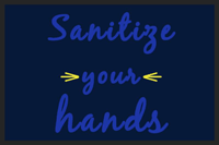 Sanitize Your Hands Message ColorStar Safety Mat