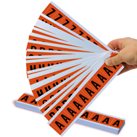 Mylar 1" Numbers and Letters Character black on orange Azkit