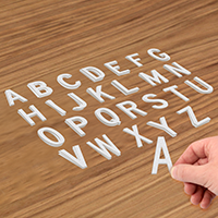 Die Cut Reflective Letters Set 2 Inch Tall White