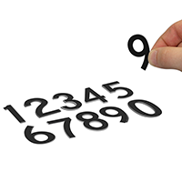 Die Cut Vinyl Numbers Set 1.5 Inch Tall Black