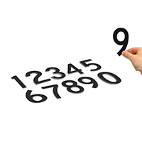 Die Cut Vinyl Numbers Set 4 Inch Tall Black