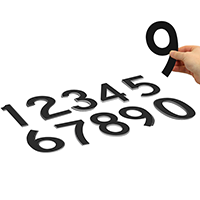 Die Cut Vinyl Numbers Set 6 Inch Tall Black