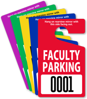 ToughTag™ Standard Sized Rearview Mirror Parking Passes