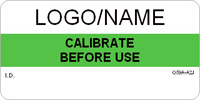 Calibrate Before Use Label [add name/logo]