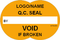 Q.C. Seal  Void if Broken Label