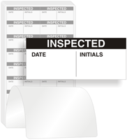 Inspected Calibration Labels Black On White