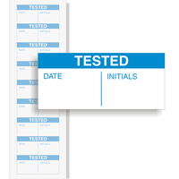 Calibration Labels Green On White