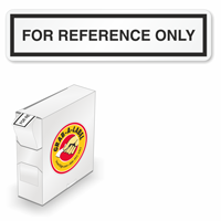 For Reference Only Grab a Label Vinyl Labels in Dispenser
