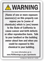 Apartment Exposure Prop 65 Sign