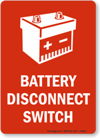 Battery Disconnect Switch Sign