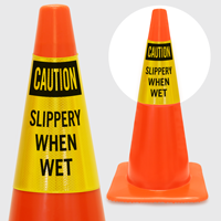 Caution Slippery When Wet Cone Collar