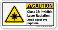 Invisible Laser Radiation Avoid Direct Eye Exposure Sign