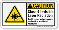 Class 4 Invisible Laser Radiation Sign