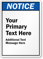 Create Own ANSI Notice Sign